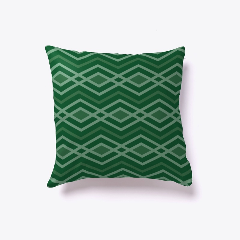 Green Diamond Pillow