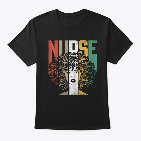 Natural Hair Afro For African American Black T-Shirt Front