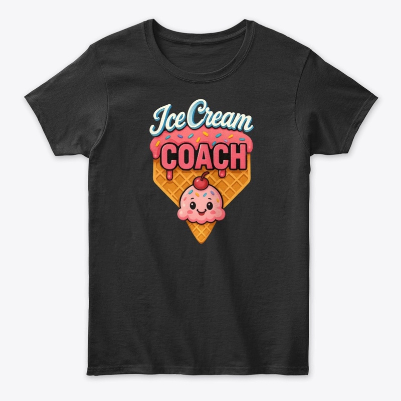 Ice Cream Coach Cute Cartoon Graphic