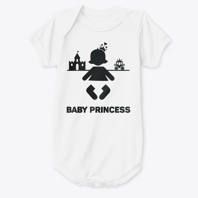 Short Sleeve Baby Bodysuit - Princess 