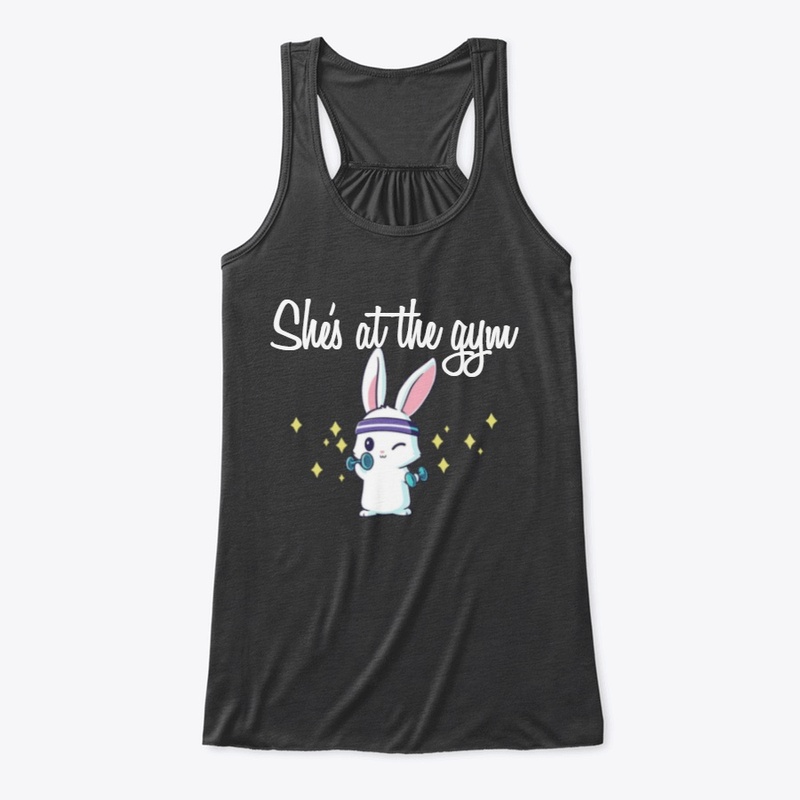 She's at the gym fitness bunny sport