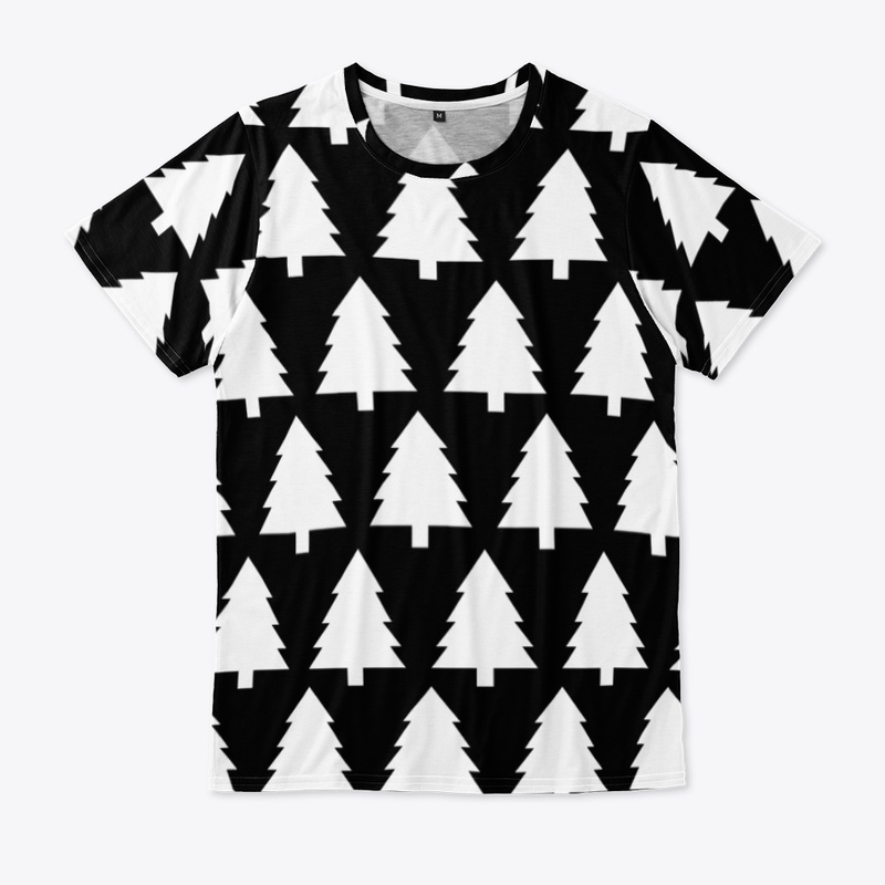 White Christmas trees