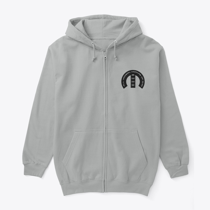 Zip hoodie M logo left front shoulder