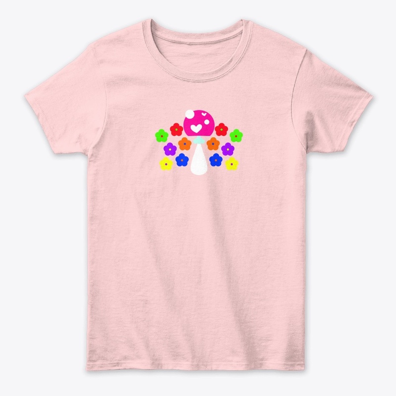 Mushroom With Flower T-Shirt
