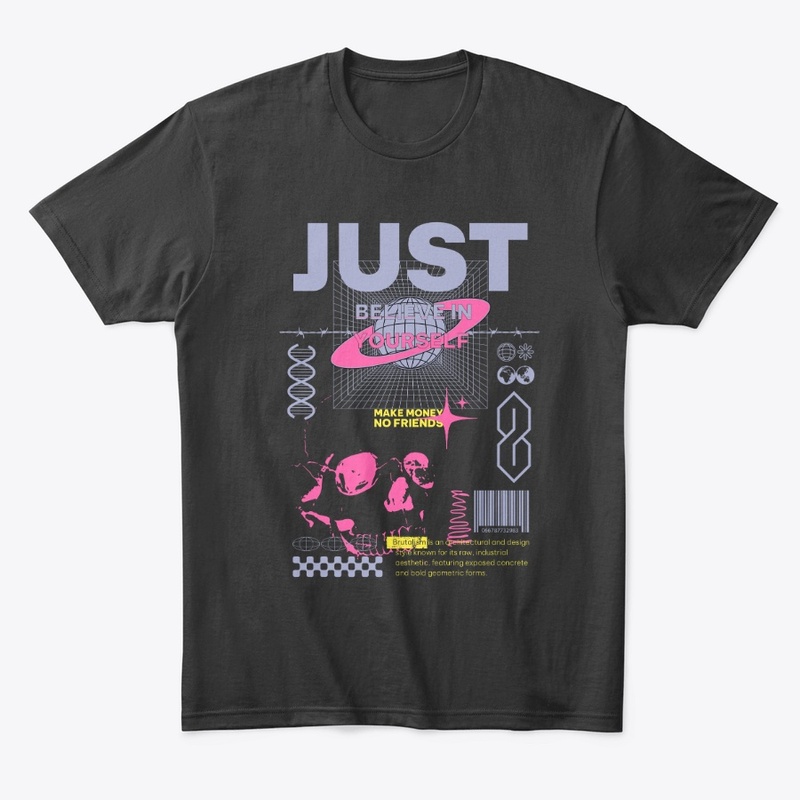 Just Believe In Yourself Quote Lettering