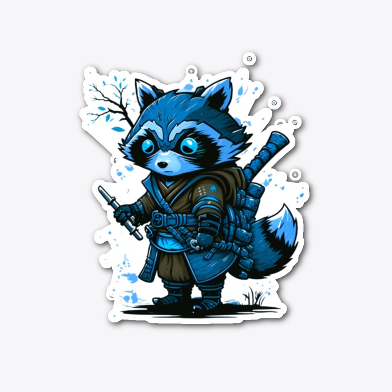 Little raccoon samurai anime japonais 