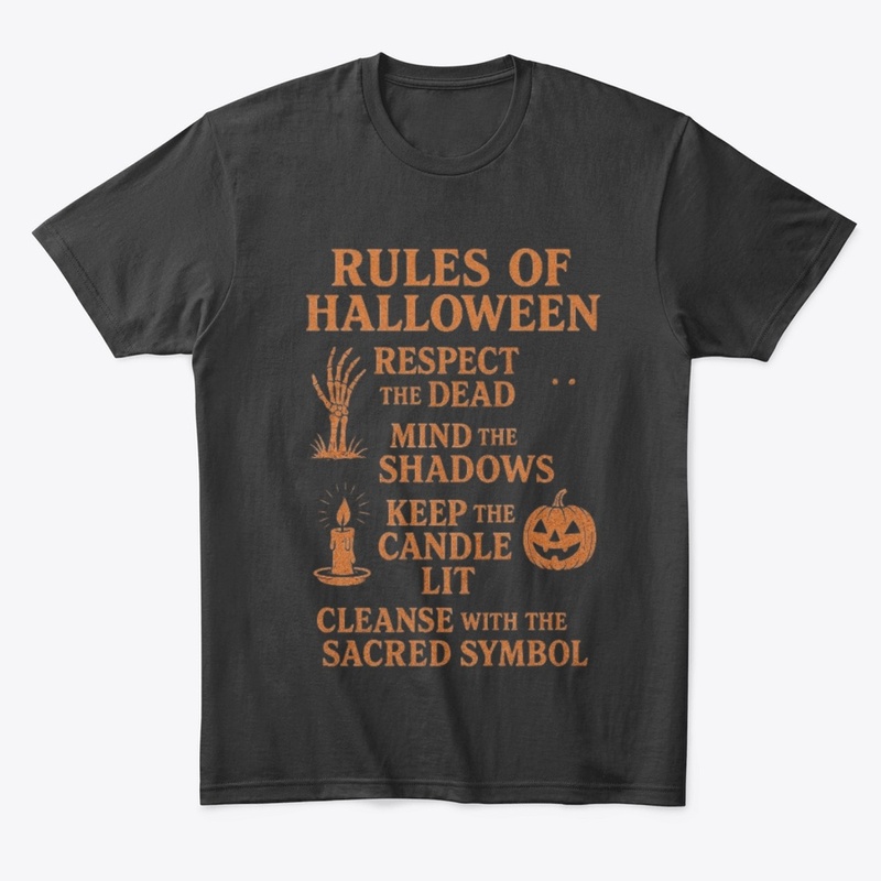 Rules of Halloween Spooky Typography 