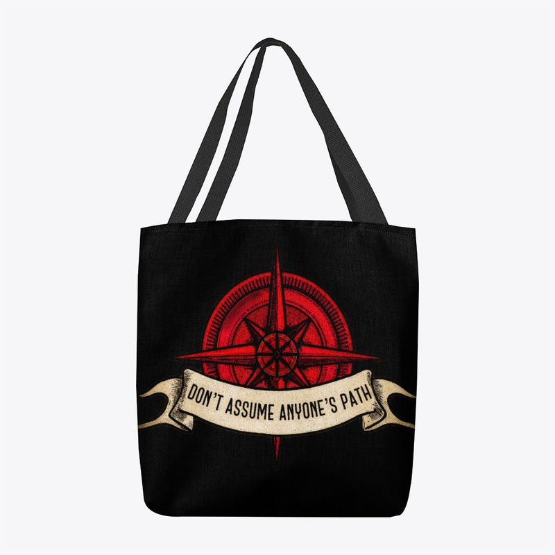 Pathfinder printed tote bag in red