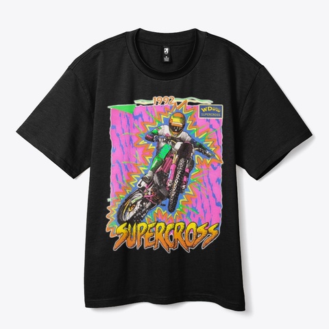 The '92 Supercross Vintage Tee Black T-Shirt Front