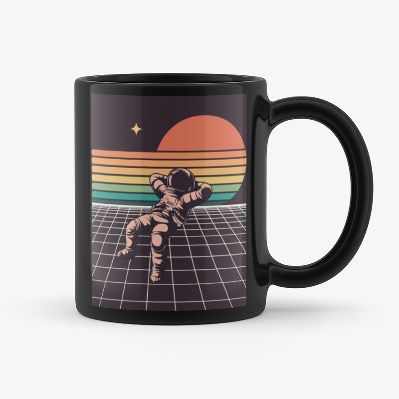 Retro Astronaut Colorful Mug