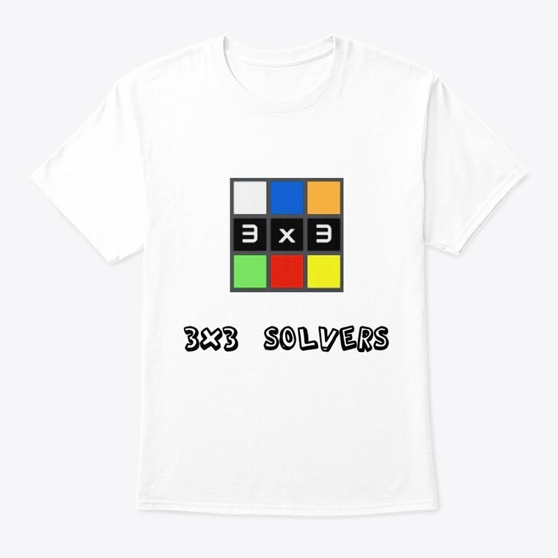 3x3 Solvers Playful Text and Logo Shirt