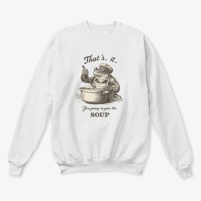 Sarcastic Frog Chef Going in the Soup
