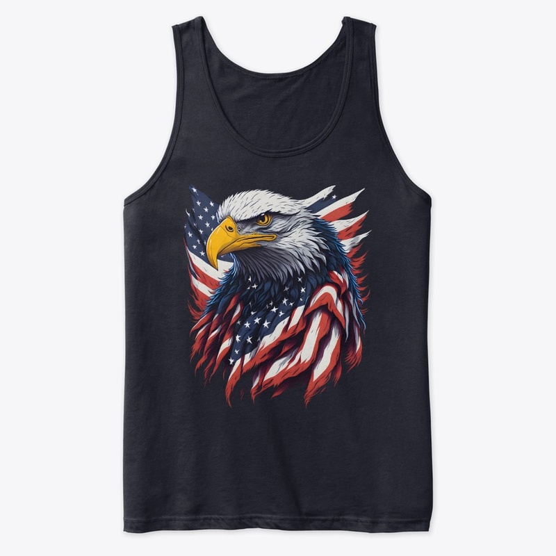 The Bald Eagle With Stars and Stripes