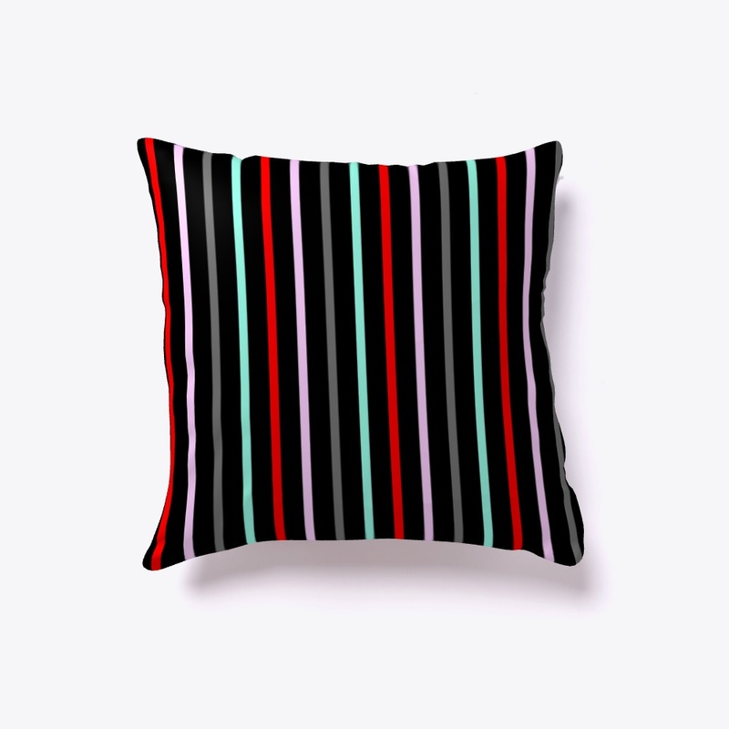 “MULTI COLOR STRAIGHT LINE" Pillow.