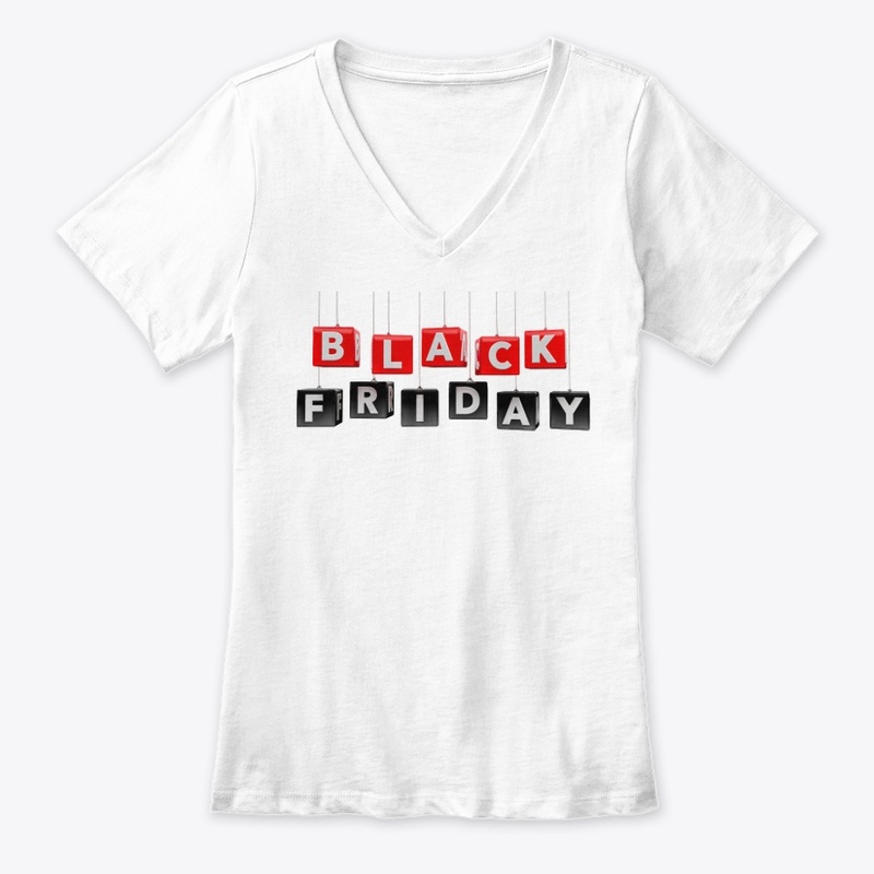 Black Friday women's v- neck tee