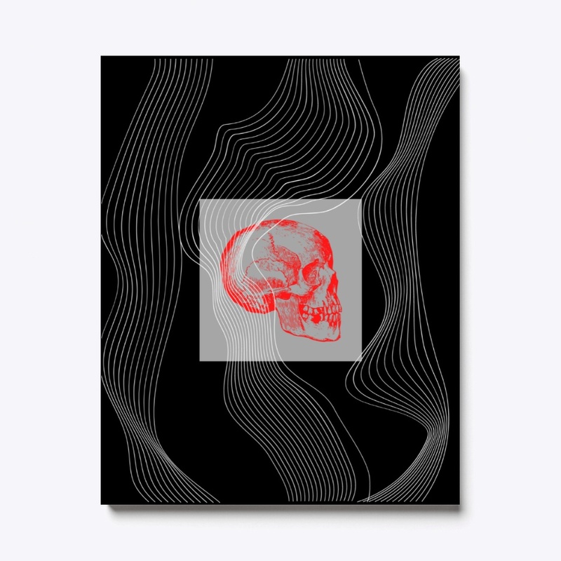 Red Strokes (Black) - PRINTS
