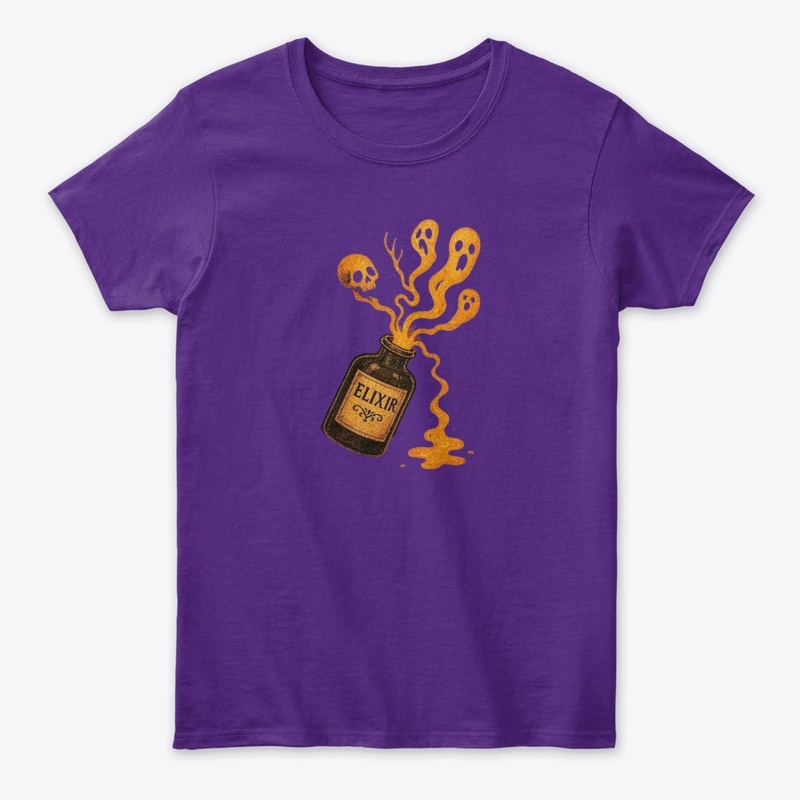 Vintage Horror Art Glowing Bottle 