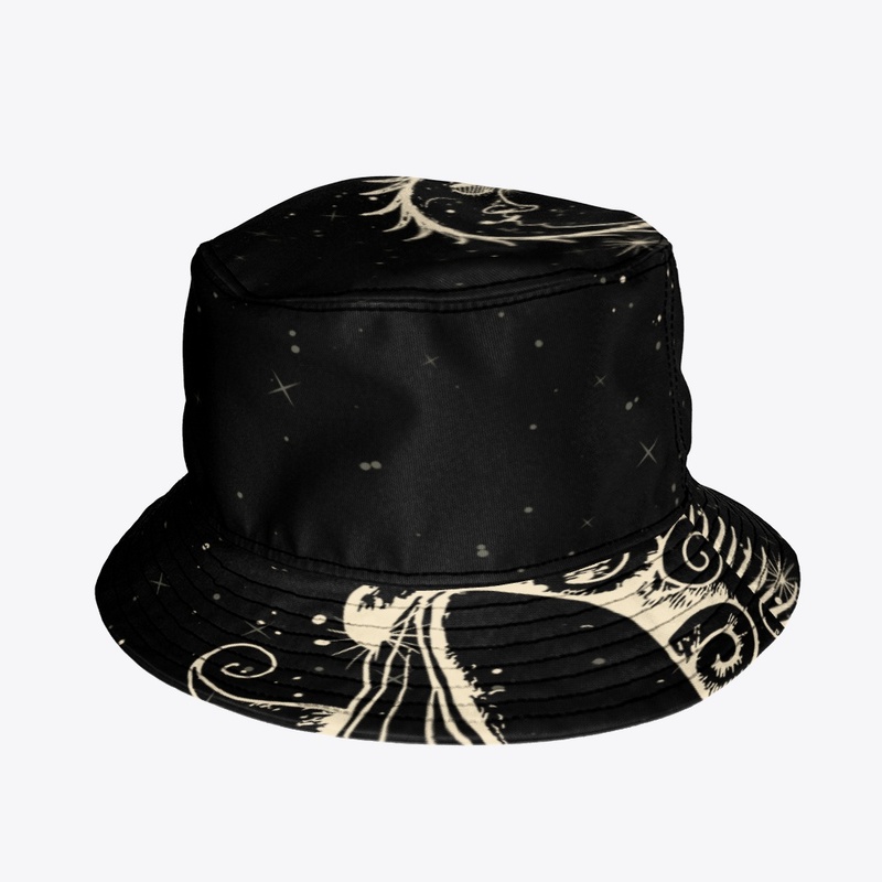 Abstract Cosmic Whale With Sun And Moon