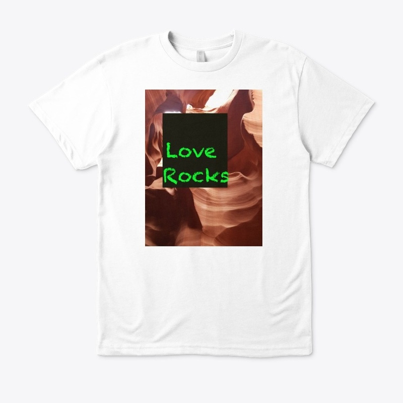 Love Rocks Funny Neon Green Nature Pic