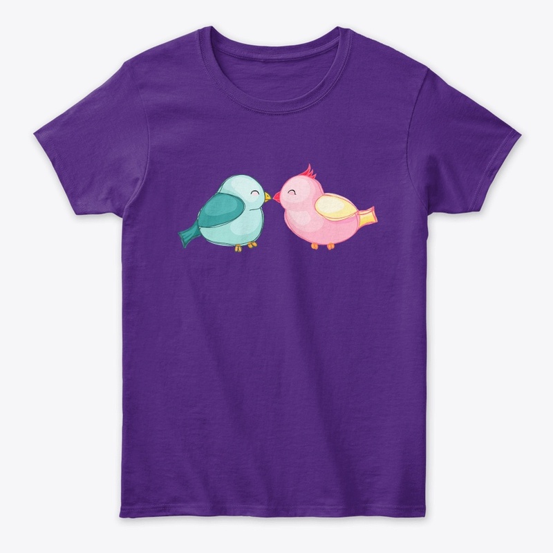 Whimsical Lovebirds