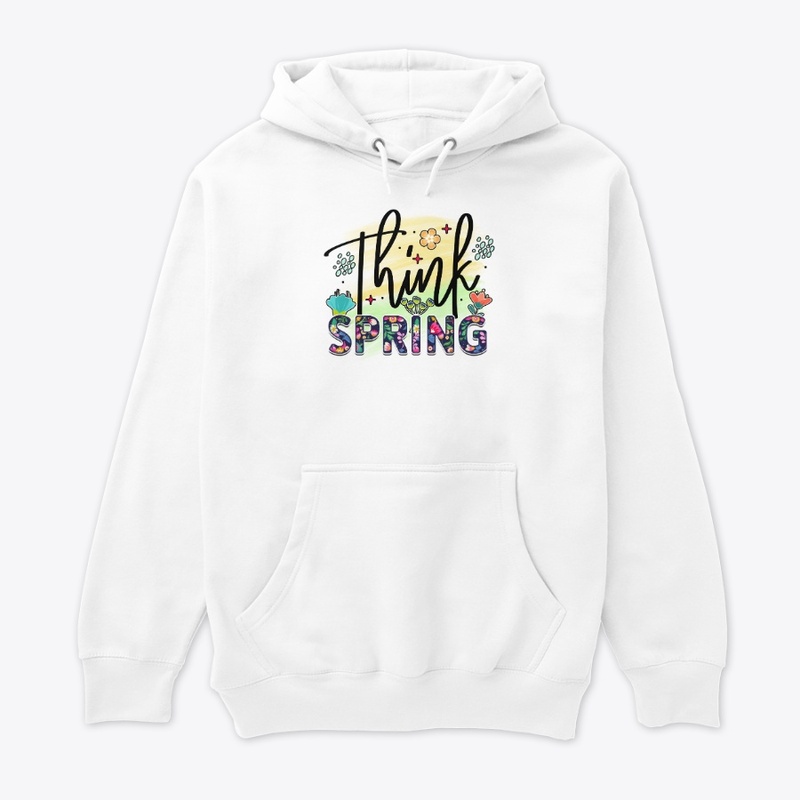 Think Spring Floral Text