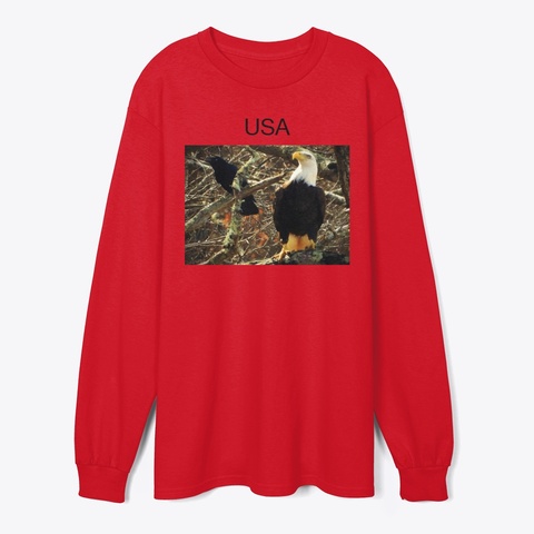 Bald Eagle Red T-Shirt Front