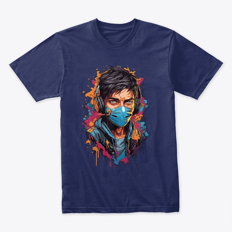 boy wearing a mask Design