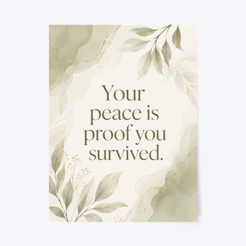 Peace Is Proof Botanical Print