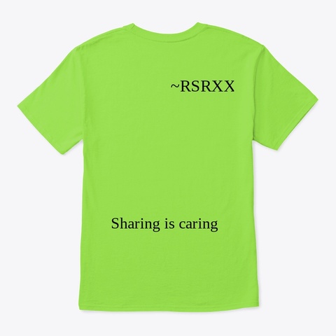 Rsrxx~ Infinite Peace Lime T-Shirt Back
