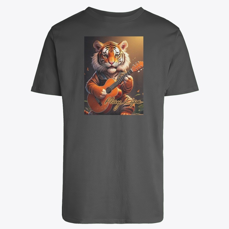 Play Lips, A tiger playing the guitar.