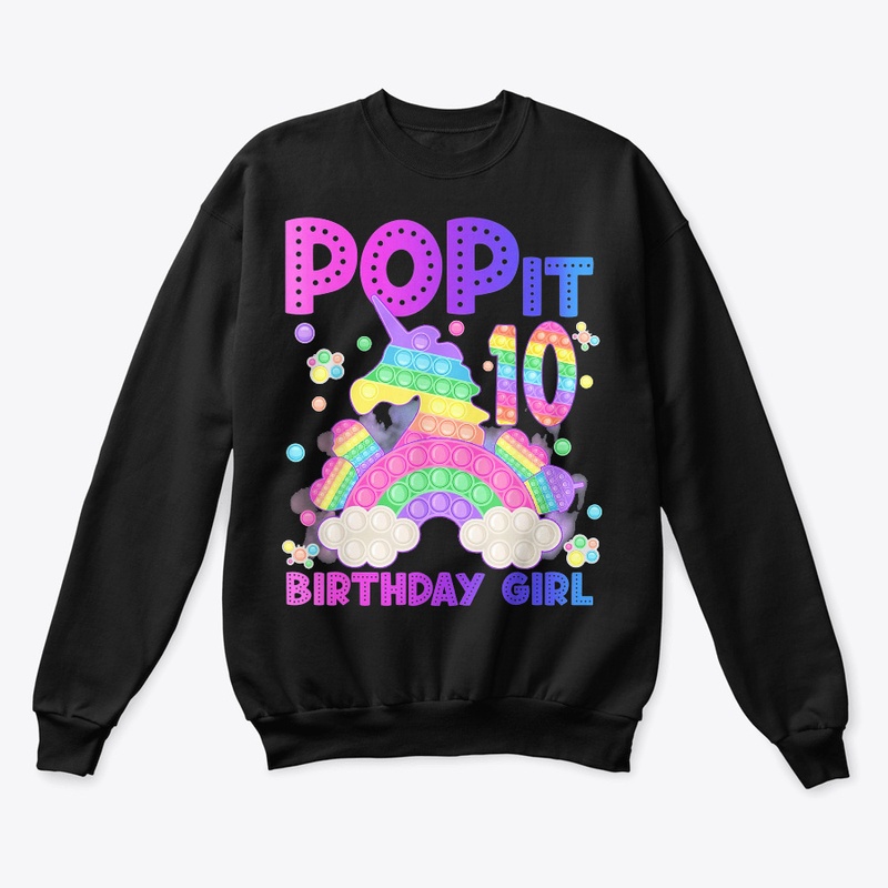 10th Birthday Unicorn Fidget Pop It