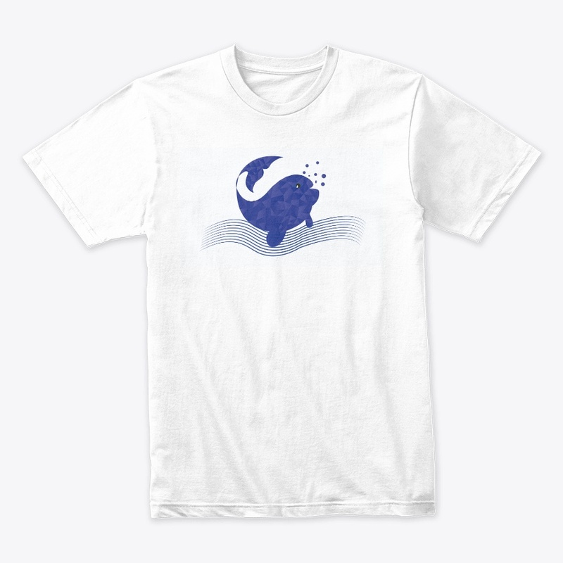 polygonal dolphin t -shirt