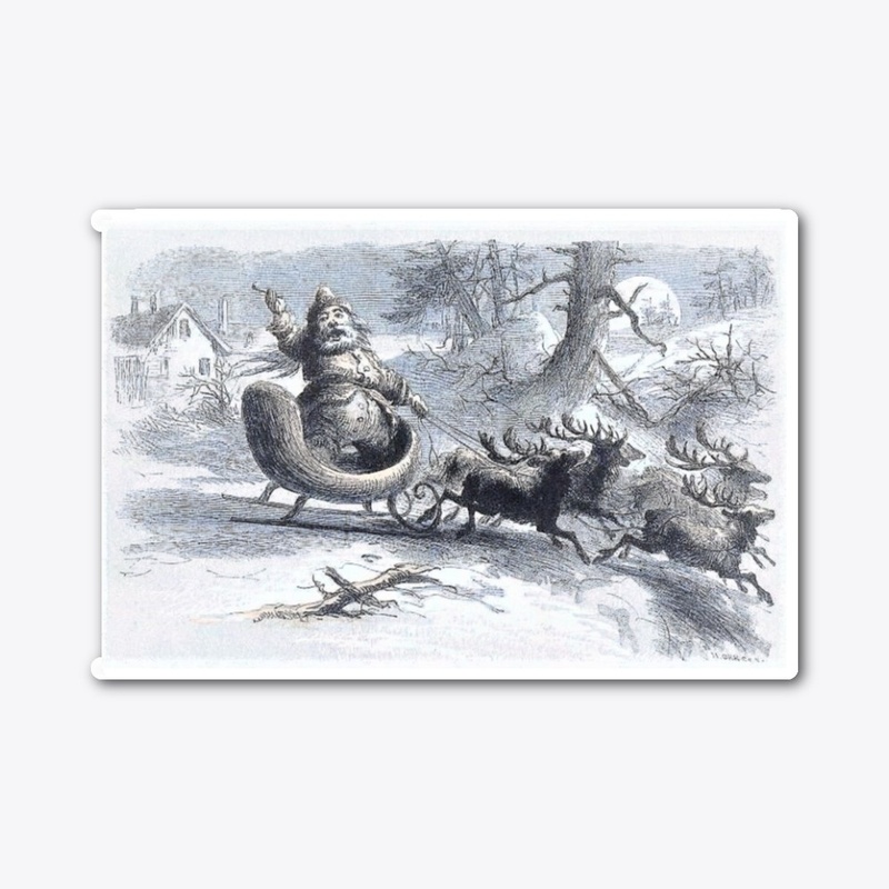 Santa in his sleigh, vintage.