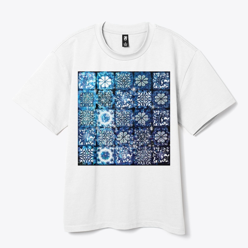 Blue Ice Crystals Motif