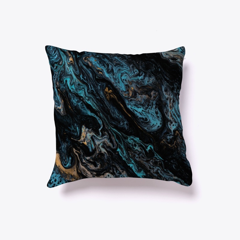 Marble Effect (Blue, black and gold)