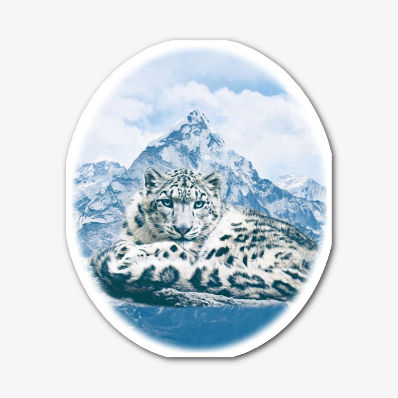 Snow Leopard Over the Mountains