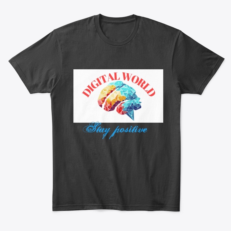 Digital world logo design t-shirt