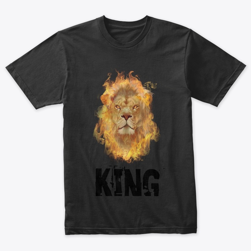 T-shirt with a lion drawing online shop