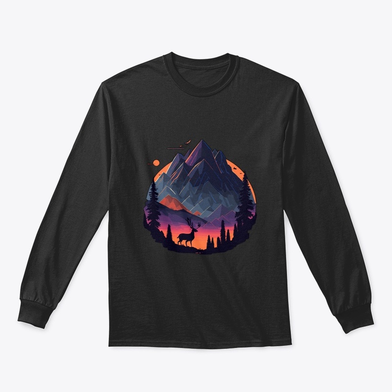 Silhouette Design of Rocky mountains