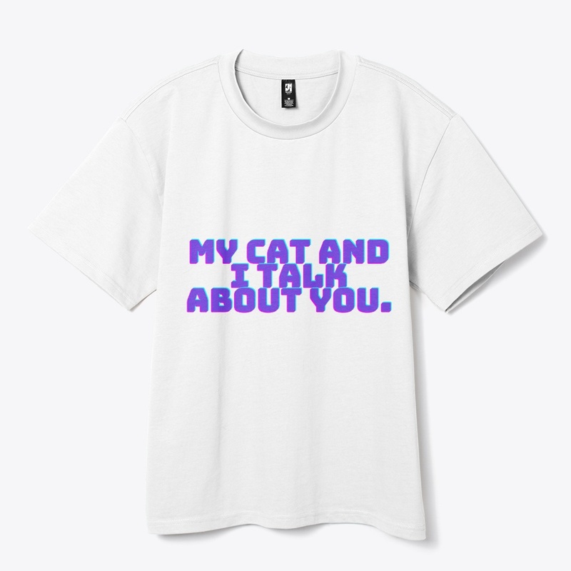 Cat Gossip Funny T-Shirt Design