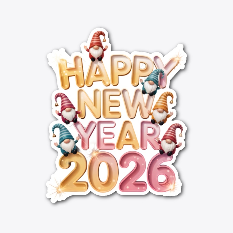 Happy New Year 2026 Gnomes