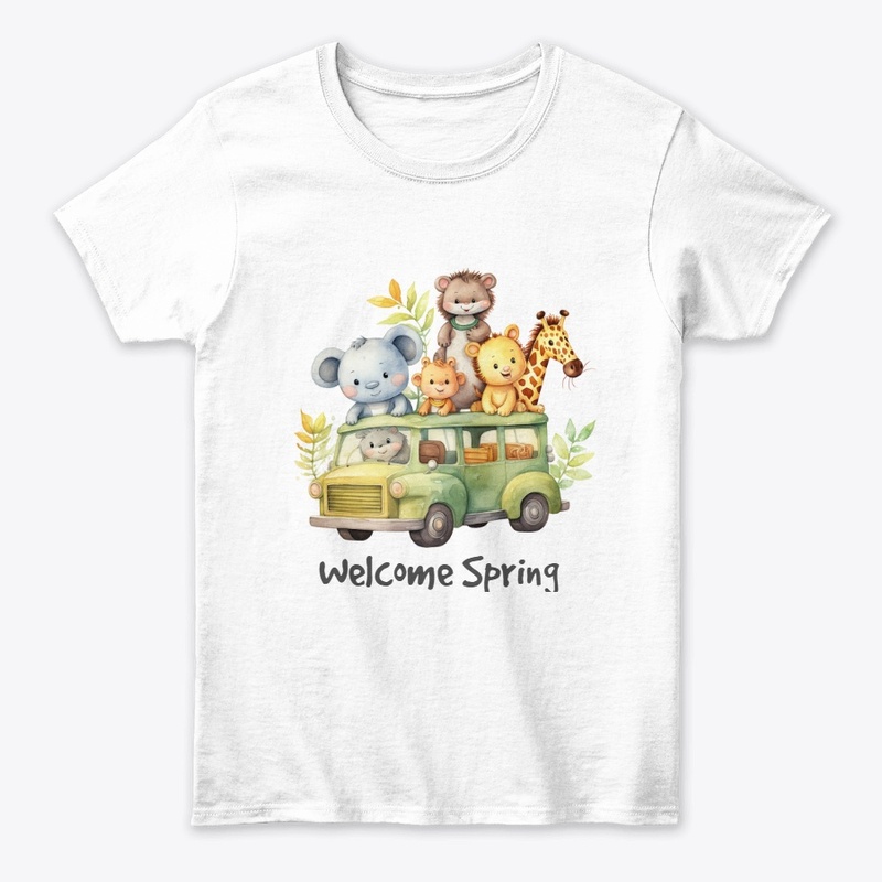 Spring season cute animal kids tshirt