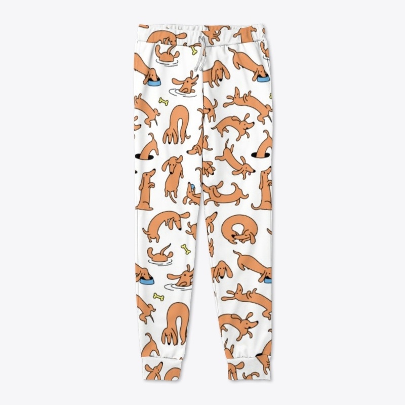 Funny Dachshund Pattern Joggers