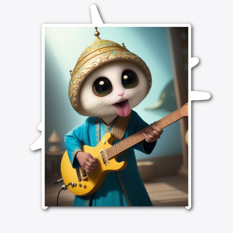 Very Cute Creature Jamming on Guitar