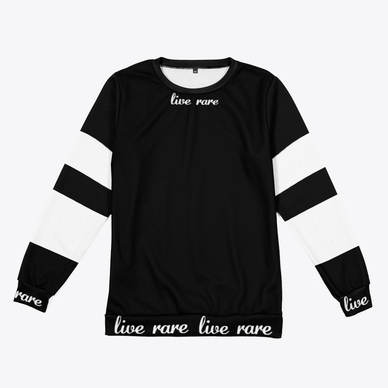 live rare black sweater