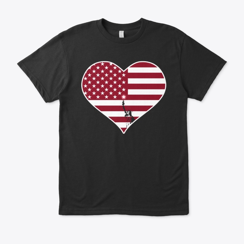 Statue of Liberty US Flag T-Shirt