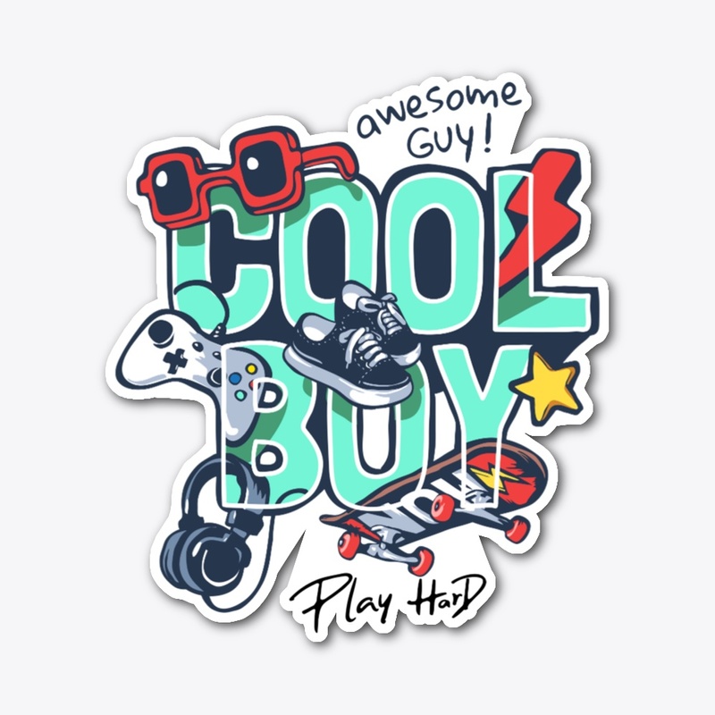 Cool boy slogan with cartoon boy t shirt