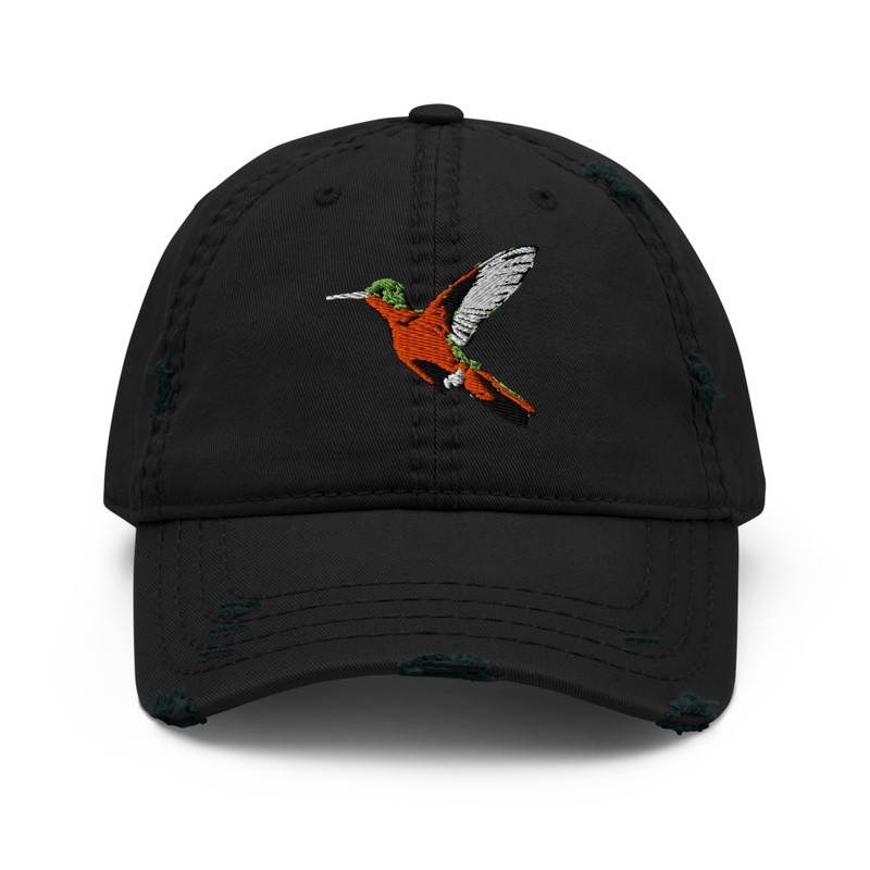 Cinnamon Hummingbird Distressed Hat 