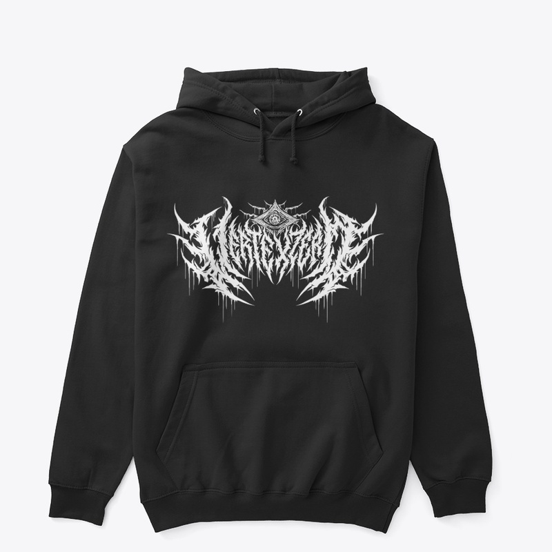 VZ White Metal logo Hoodie