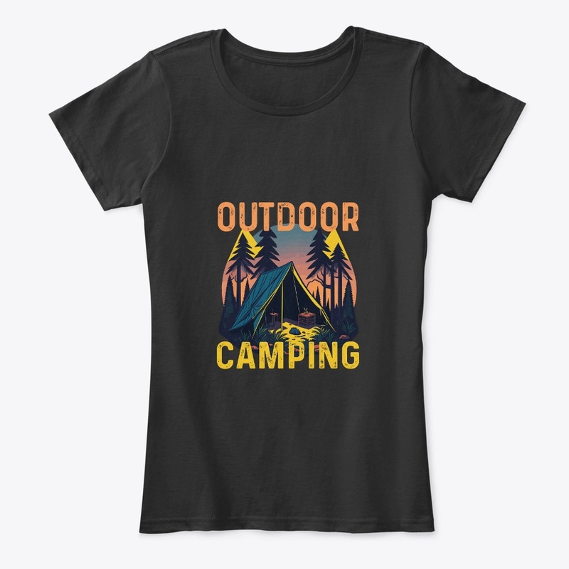 Mountain camping tshirt design